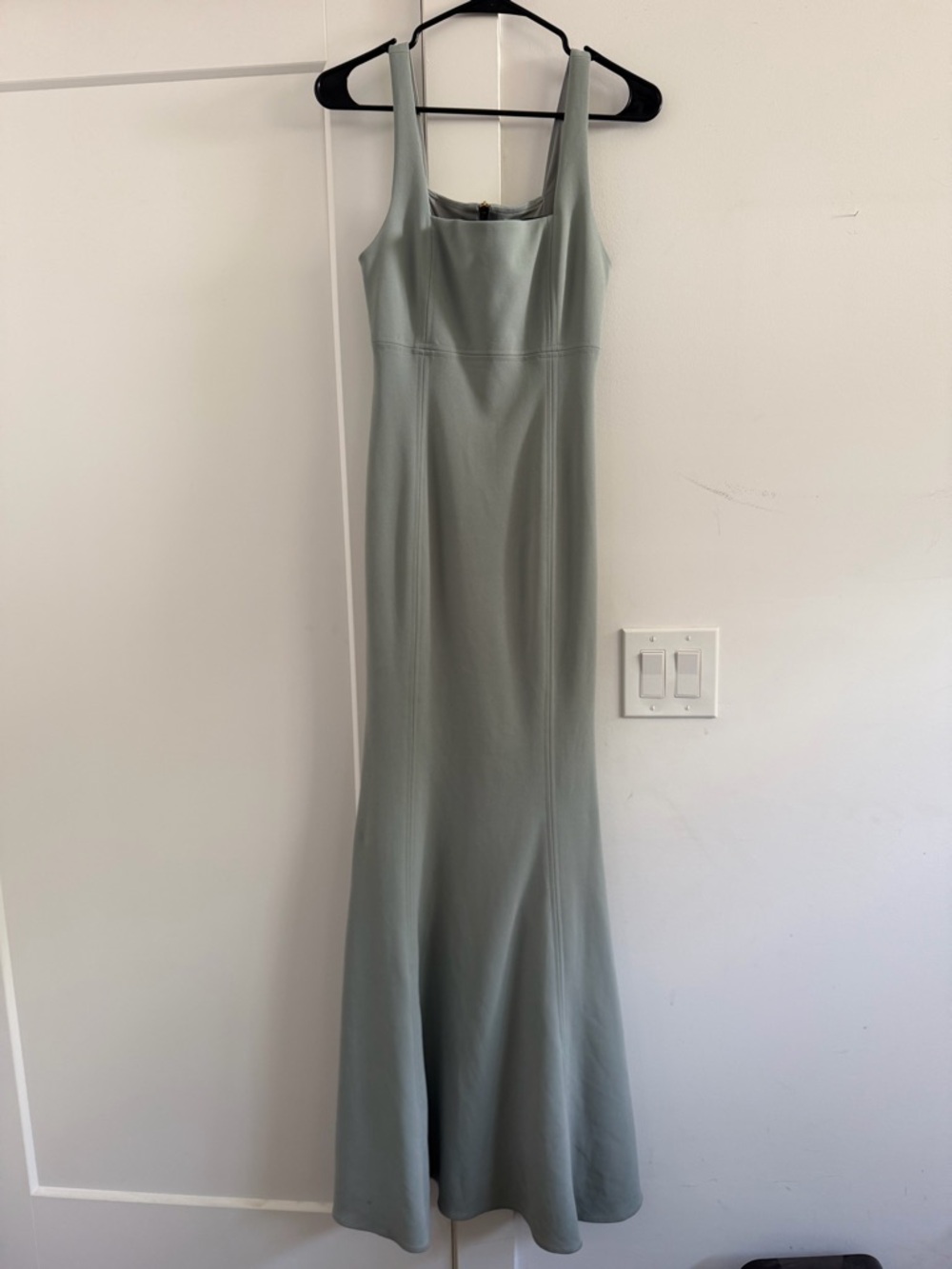 Betsy & Adam Square Neck Mermaid Gown
